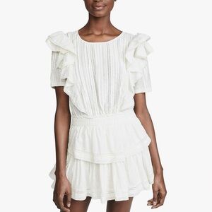 NWOT LoveShack Fancy Natasha Mini Dress in White